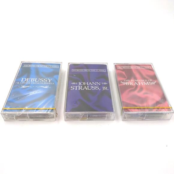 Readers Digest Classical Music Cassette Lot Debussy Brahms Johann Strauss Jr - Picture 1 of 5